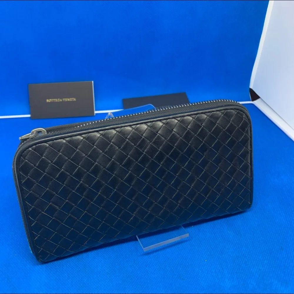 Bottega Veneta Nappa Intreciato black continental wallet